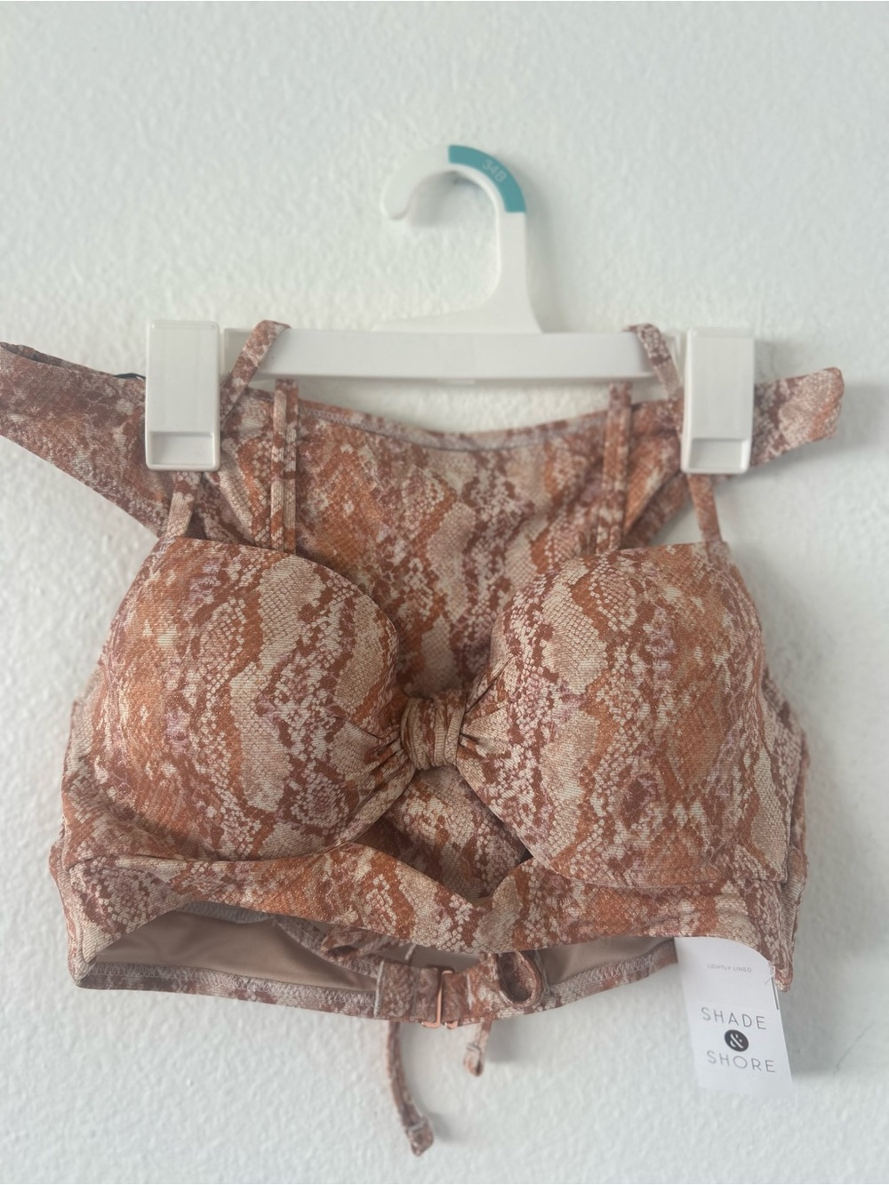 Shade & Shore Snakeskin Print Bikini Set Size 34B/S